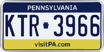 PA license plate KTR3966