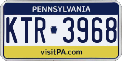 PA license plate KTR3968