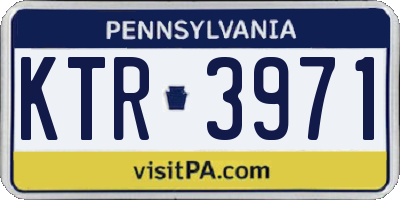 PA license plate KTR3971