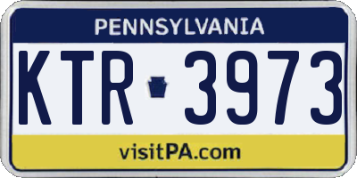 PA license plate KTR3973