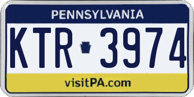 PA license plate KTR3974