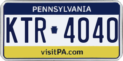 PA license plate KTR4040