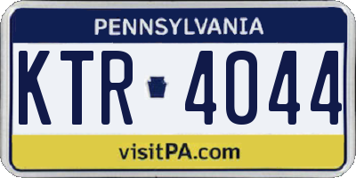 PA license plate KTR4044