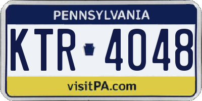 PA license plate KTR4048