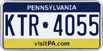 PA license plate KTR4055