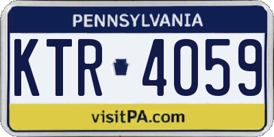 PA license plate KTR4059