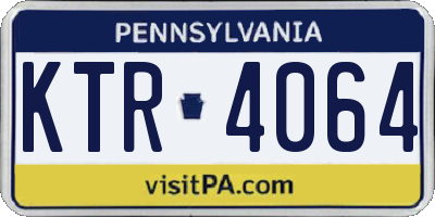 PA license plate KTR4064