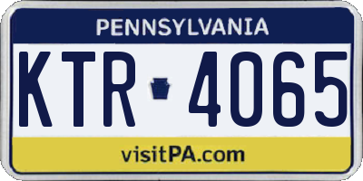 PA license plate KTR4065