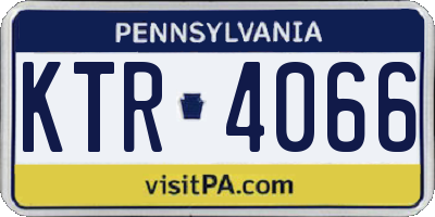 PA license plate KTR4066