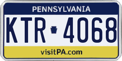 PA license plate KTR4068