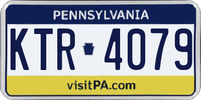 PA license plate KTR4079