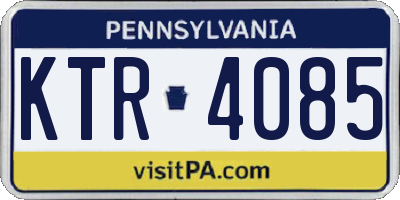 PA license plate KTR4085