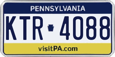 PA license plate KTR4088