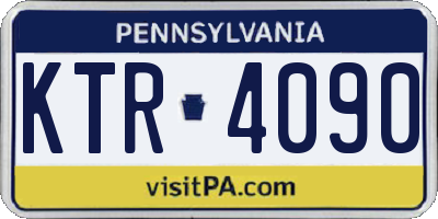 PA license plate KTR4090