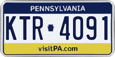 PA license plate KTR4091