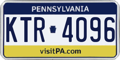 PA license plate KTR4096