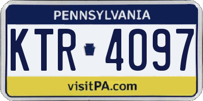 PA license plate KTR4097