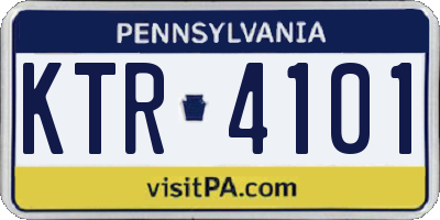 PA license plate KTR4101
