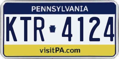 PA license plate KTR4124