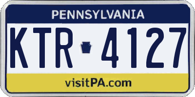 PA license plate KTR4127