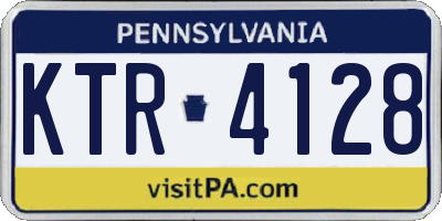 PA license plate KTR4128