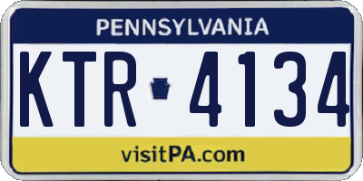 PA license plate KTR4134