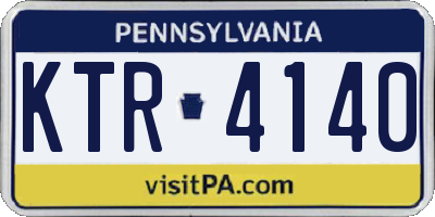 PA license plate KTR4140