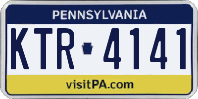 PA license plate KTR4141