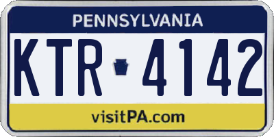 PA license plate KTR4142