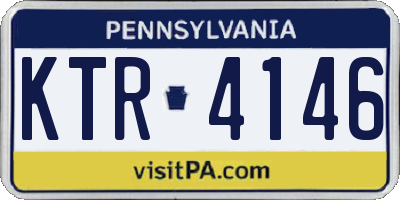 PA license plate KTR4146
