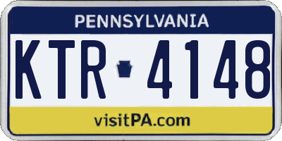 PA license plate KTR4148
