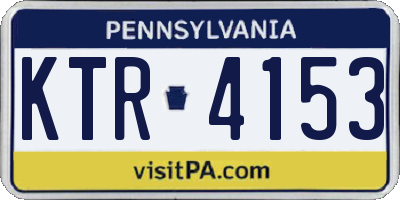 PA license plate KTR4153