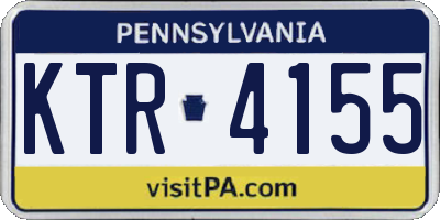 PA license plate KTR4155