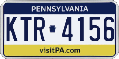PA license plate KTR4156