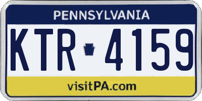 PA license plate KTR4159