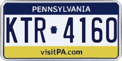 PA license plate KTR4160