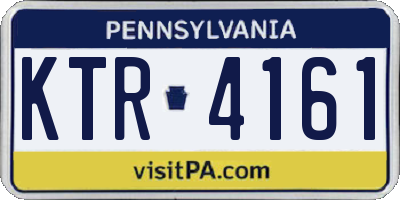 PA license plate KTR4161