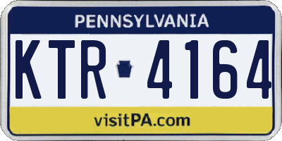 PA license plate KTR4164