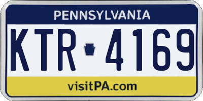 PA license plate KTR4169