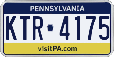 PA license plate KTR4175