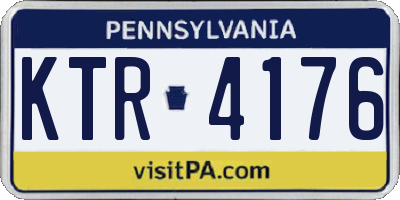 PA license plate KTR4176