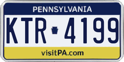 PA license plate KTR4199