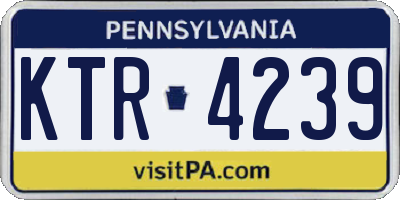 PA license plate KTR4239