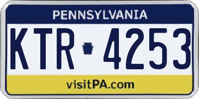 PA license plate KTR4253