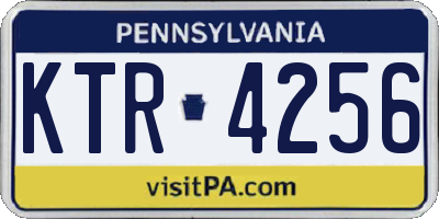 PA license plate KTR4256