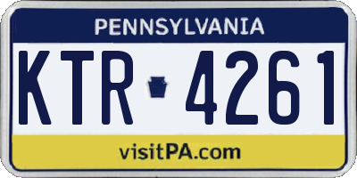 PA license plate KTR4261