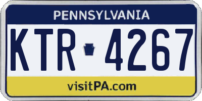PA license plate KTR4267