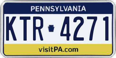 PA license plate KTR4271