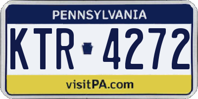 PA license plate KTR4272