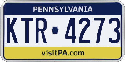 PA license plate KTR4273